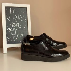 Clergerie Black Patent Derbies